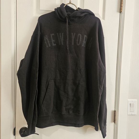 Port & Company Other - Port & Co New York Distressed-look Black Hoodie - Size XL - NWOT